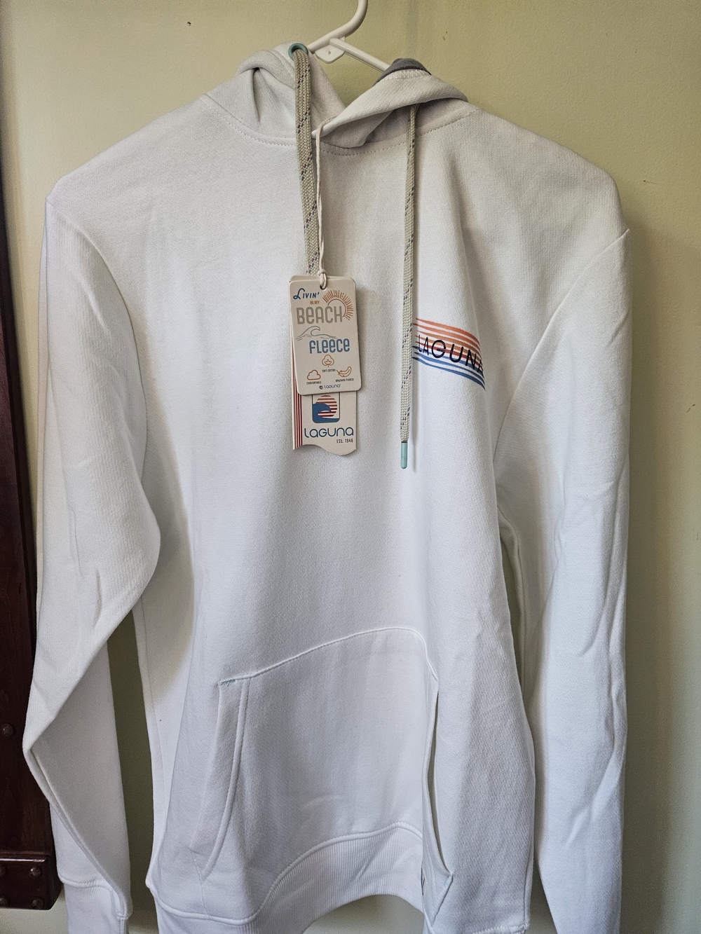 White Men's Fleece Hooded Sweater